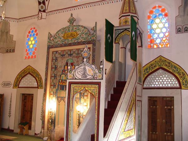 Inside one of Mostar's mosques