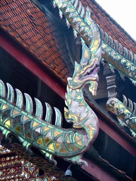 Dragon detail on a Chiang Mai pagoda