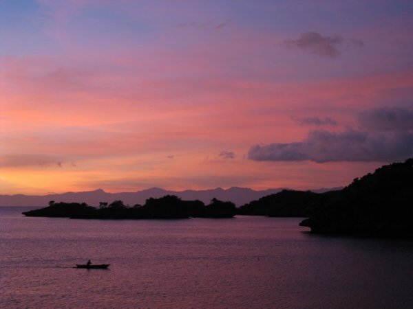 Sunset from our hut in Guimaras