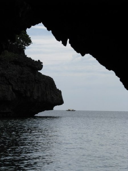 Inside the sea cave