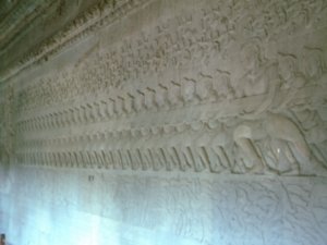 Reliefs in Angkor Wat