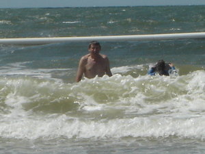 In the surf
