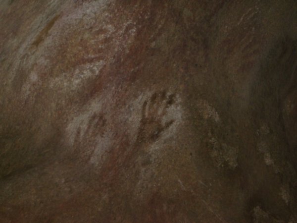 Aboriginal hand paintings