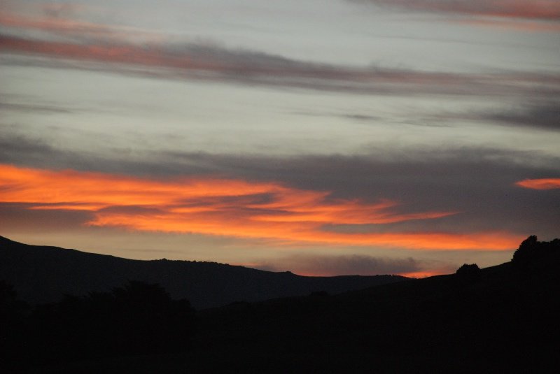 Our final sunset in NZ from the campervan