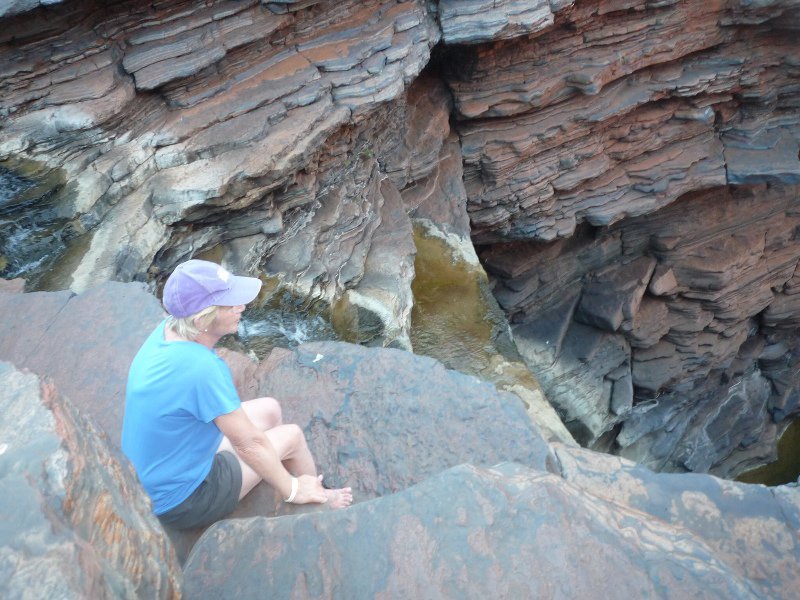 Sitting on the edge if Joffres Gorge