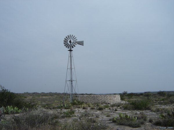 Windmill in desert