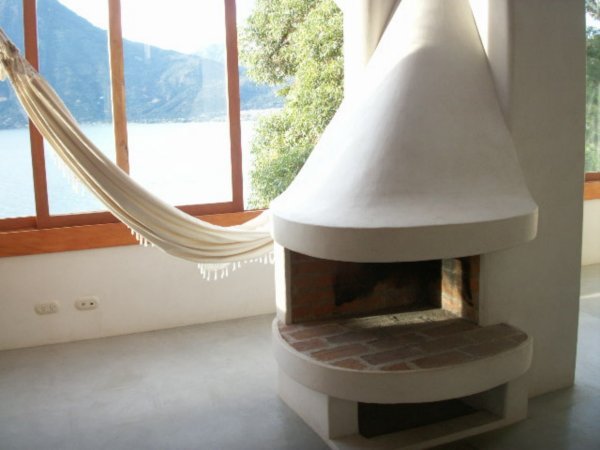 fireplace and hammock