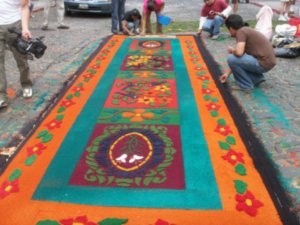 carpet complete for san pedro procession