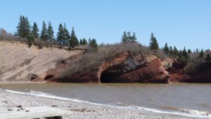 St Martins Sea caves at high tide