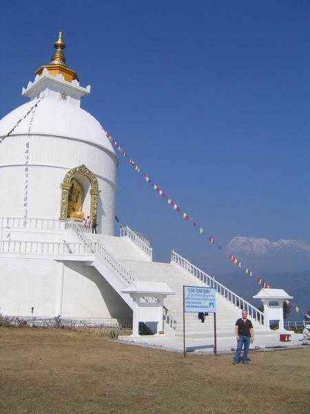 Buddhist stupa above Pokkhara