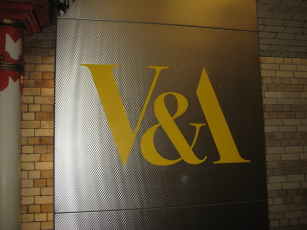 Sign for Victoria and Albert Museum