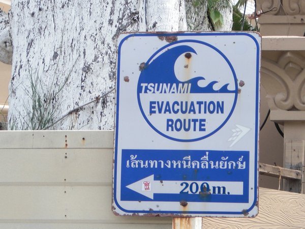 Tsunamie Fluchtweg