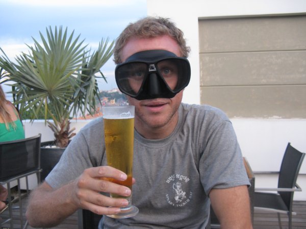 tim, in snorkelling gear