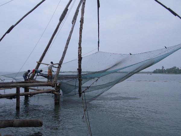 Chinese fishing nets, Keralan backwaters