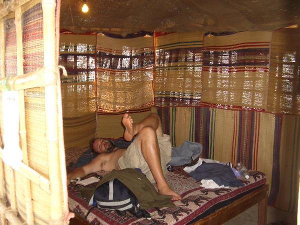 Inside our "coco-hut", Goa