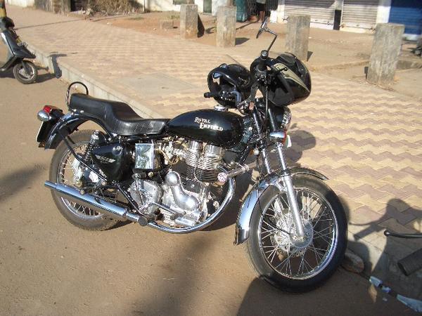 The Enfield we hired to explore Goa
