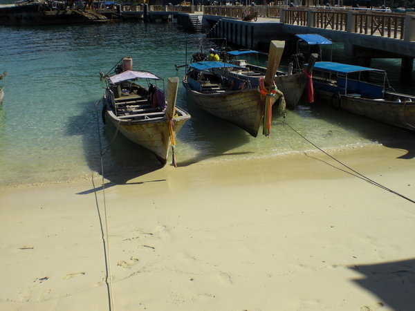 Long boats on Phi Phi