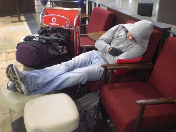 Airport sleeping...