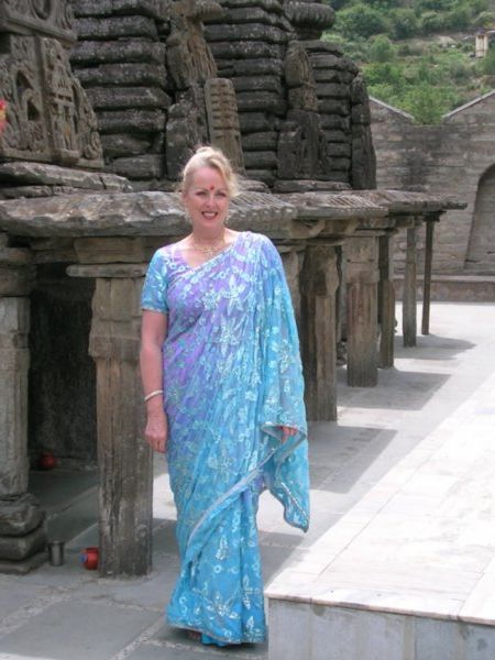 My chance to wear a sari, yes!