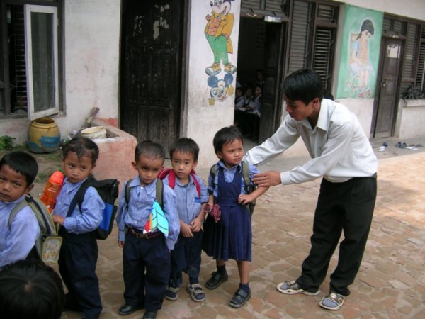 The little one on the end is Sushmita who I am sponsoring
