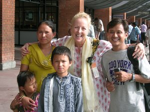 My beautiful Nepali family met me at the airport.