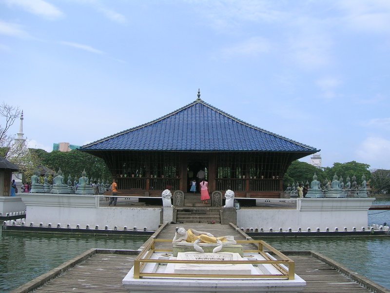 A temple on the lake.