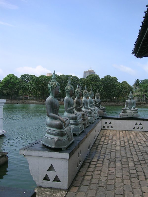 More Buddhas outside the lake temple.