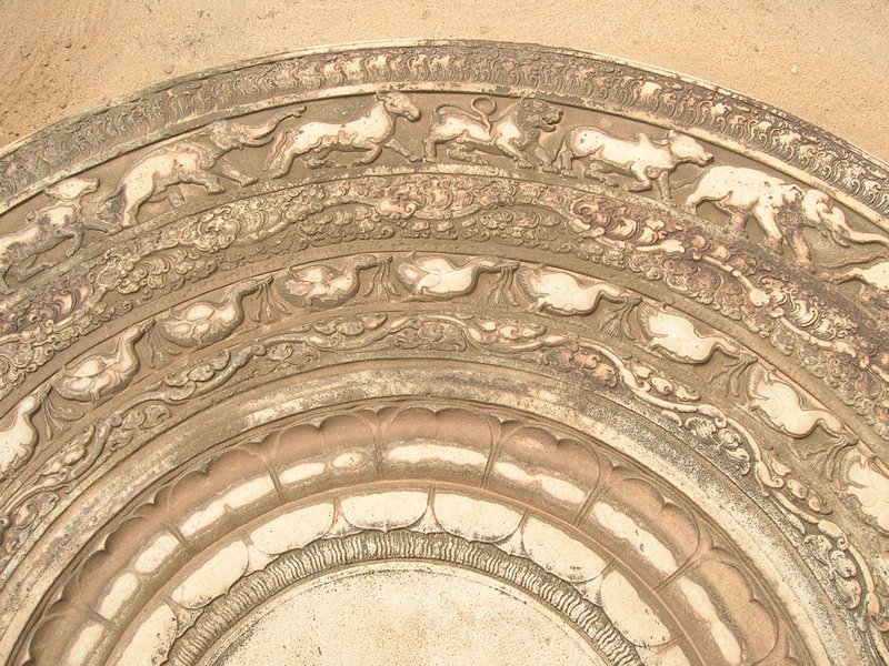 The moon stone at Mahasena's Palace.