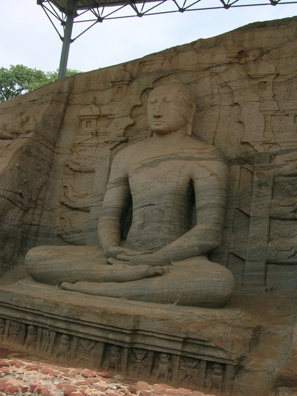 All 4 of the Gal Vihara group of Buddhas were cut from one piece of granite.