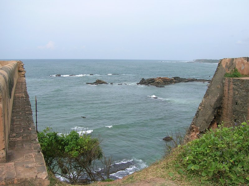 A view out to sea from the ramparts.