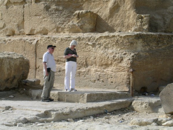 At the base of the Pyramid
