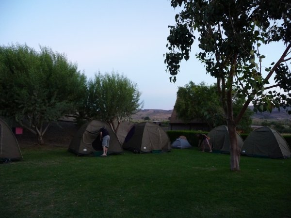 Our campsite at Orange River