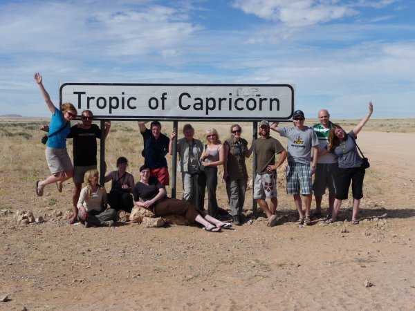 The group at the Tropic of Capricorn