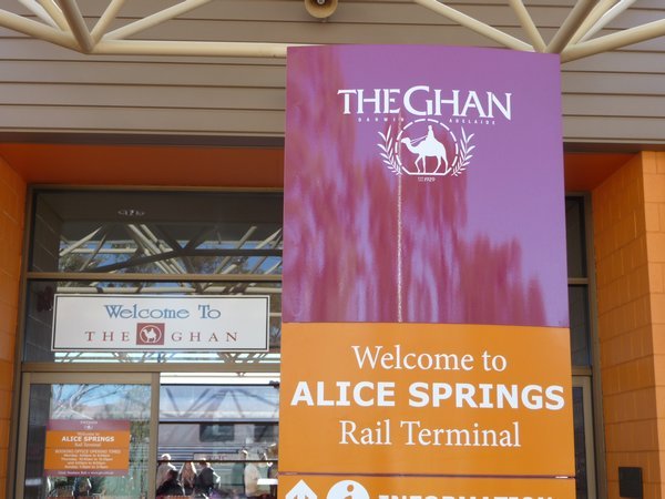 Arriving at Alice Springs