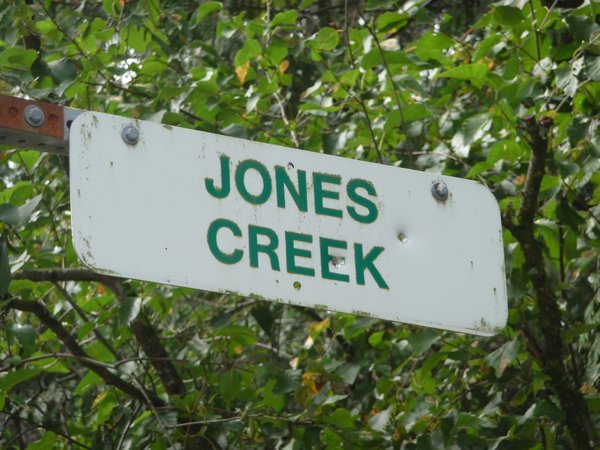 Jones Creek sign