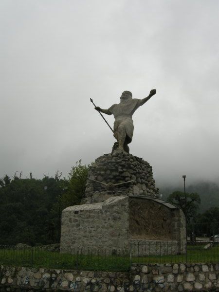 Statue of Native Hero & sun God