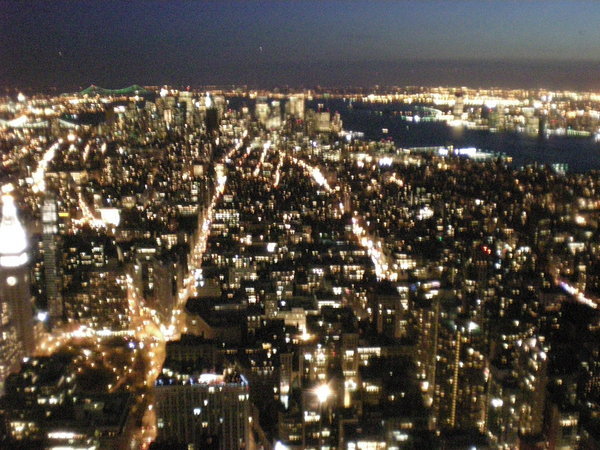 Nightime view from the Empire State Building