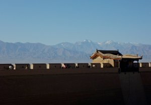 Mountains over Jiayuguan Fort