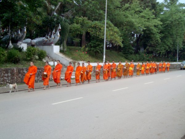 Long line of monks