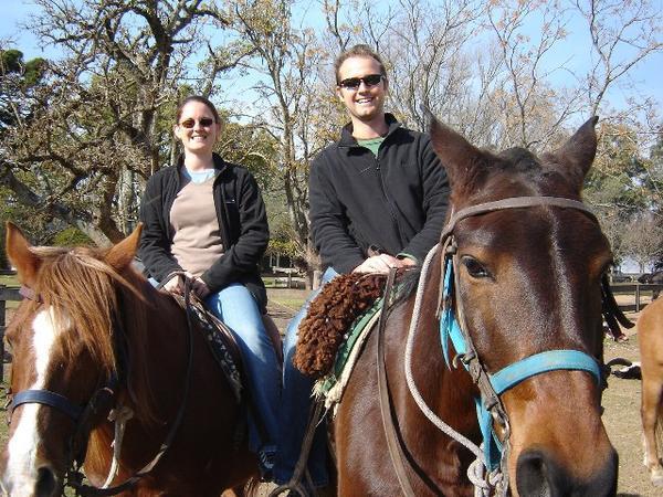 Kerry and Kai on horses
