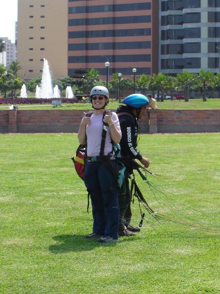 Kerry preparing to paraglide