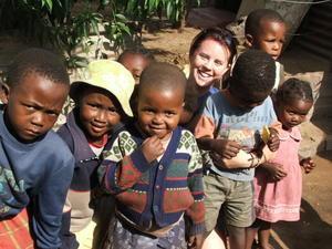 Me& some children in Soweto