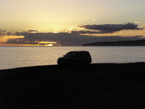 Sunrise over the sea at Napier