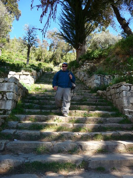 Descending the Inca Steps