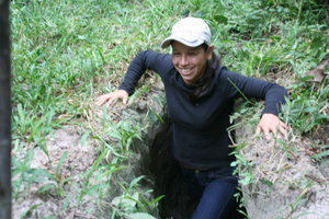 Lily down the Armadilo Hole