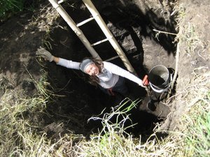 Ann digging a Hole