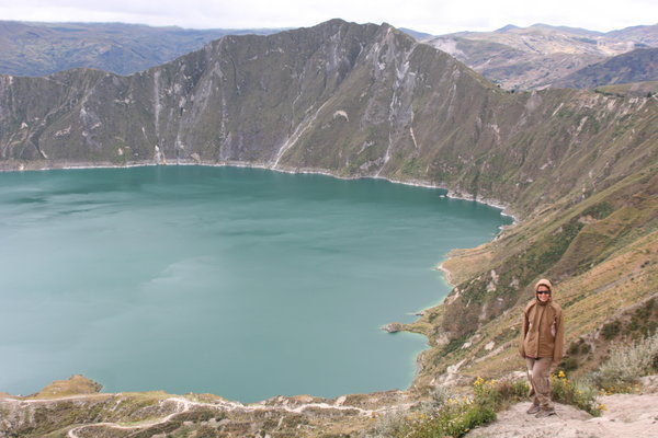 Ann and the Quilatoa Lake