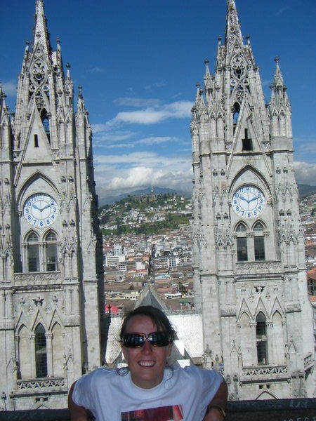 Ann with Quito Behind Her