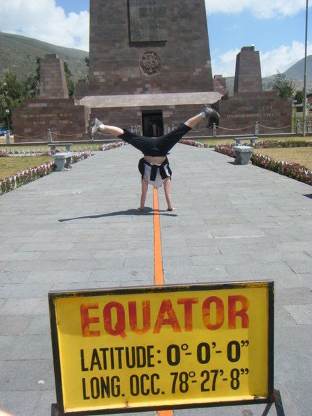 Ann and her Equator Hand Stand