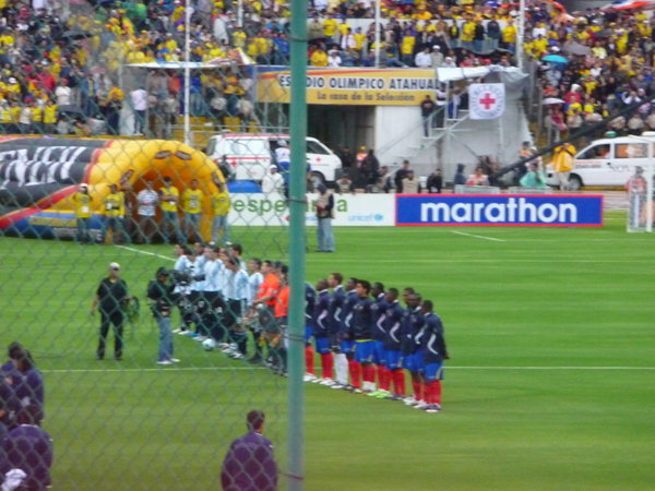 Argentina and Equador for the National Anthems
